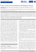 Cover page: Policy Lessons From Quantitative Modeling of Leprosy