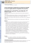 Cover page: Chronic desipramine treatment rescues depression-related, social and cognitive deficits in Engrailed-2 knockout mice.