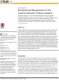 Cover page: Developmental Reorganization of the Cognitive Network in Pediatric Epilepsy