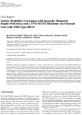 Cover page: Gastric Medullary Carcinoma with Sporadic Mismatch Repair Deficiency and a TP53 R273C Mutation: An Unusual Case with Wild-Type BRAF