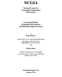 Cover page: Locational Models, Geographic Information, and Planning Support Systems (92-1)