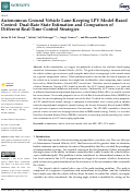 Cover page: Autonomous Ground Vehicle Lane-Keeping LPV Model-Based Control: Dual-Rate State Estimation and Comparison of Different Real-Time Control Strategies