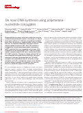 Cover page: De novo DNA synthesis using polymerase-nucleotide conjugates