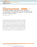 Cover page: Cis-eQTL analysis and functional validation of candidate susceptibility genes for high-grade serous ovarian cancer