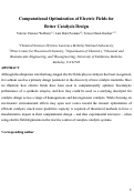 Cover page: Computational optimization of electric fields for better catalysis design
