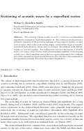 Cover page: Scattering of acoustic waves by a superfluid vortex