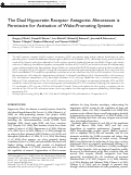 Cover page: The Dual Hypocretin Receptor Antagonist Almorexant is Permissive for Activation of Wake-Promoting Systems