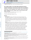 Cover page: The oxylipin profile is associated with development of type 1 diabetes: the Diabetes Autoimmunity Study in the Young (DAISY)