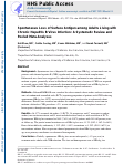 Cover page: Spontaneous loss of surface antigen among adults living with chronic hepatitis B virus infection: a systematic review and pooled meta-analyses