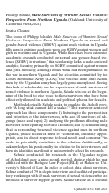 Cover page: Philipp Schulz, Male Survivors of Wartime Sexual Violence: Perspectives From Northern Uganda.