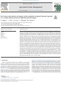 Cover page: Soil water and salinity dynamics under sprinkler irrigated almond exposed to a varied salinity stress at different growth stages