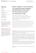Cover page: Better together: novel methods for measuring and modeling development of executive function diversity while accounting for unity