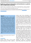 Cover page: Erythema nodosum induced by oral isotretinoin in a patient with condylomata acuminata