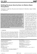Cover page: Building Structures Atom by Atom via Electron Beam Manipulation