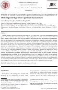 Cover page: Effects of volatile anesthetic preconditioning on expression of NFkB-regulated genes in aged rat myocardium.