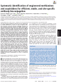 Cover page: Systematic identification of engineered methionines and oxaziridines for efficient, stable, and site-specific antibody bioconjugation