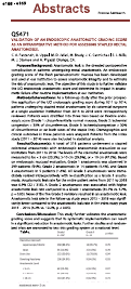 Cover page: Validation of an endoscopic anastomotic grading score as an intraoperative method for assessing stapled rectal anastomoses