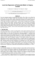 Cover page: Land Use Regression of Particulate Matter in Calgary, Canada