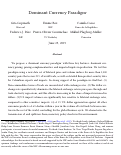 Cover page: Dominant Currency Paradigm