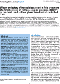 Cover page: Efficacy and safety of ingenol disoxate gel in field treatment of actinic keratosis on full face, scalp or large area (250 cm2) on the chest: results of four phase 3 randomized controlled trials