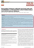 Cover page: Association between radicular low back pain and constipation: a retrospective cohort study using a real-world national database.