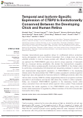 Cover page: Temporal and Isoform-Specific Expression of CTBP2 Is Evolutionarily Conserved Between the Developing Chick and Human Retina