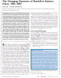 Cover page: Changing character of rainfall in eastern China, 1951–2007