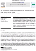 Cover page: The decoupling of damped linear systems in free or forced vibration