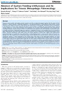 Cover page: Absence of Suction Feeding Ichthyosaurs and Its Implications for Triassic Mesopelagic Paleoecology