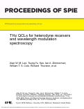 Cover page: THz QCLs for heterodyne receivers and wavelength modulation spectroscopy