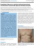 Cover page: Pemphigus foliaceus in a patient with gastrointestinal stromal tumor treated with adjuvant imatinib mesylate