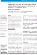 Cover page: Opportunistic coinfection with Pneumocystis jirovecii and Coccidioides immitis associated with idelalisib treatment in a patient with chronic lymphocytic leukaemia