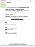 Cover page: Gender differences in behavioural and psychosocial predictors of HIV testing and return for test results in a high-risk population