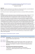 Cover page of Spatial Analysis of Health Risk Perception, Agenda and Position Papers