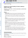 Cover page: Employee and customer handling of nicotine-containing e-liquids in vape shops.