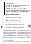 Cover page: Food insufficiency and mental health service utilisation in the USA during the COVID-19 pandemic