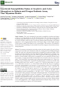 Cover page: Insecticide Susceptibility Status of Anopheles and Aedes Mosquitoes in Malaria and Dengue Endemic Areas, Thai–Myanmar Border