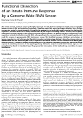 Cover page: Functional dissection of an innate immune response by a genome-wide RNAi screen