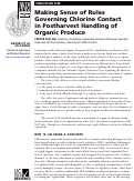 Cover page of Making Sense of Rules Governing Chlorine Contact in Postharvest Handling of Organic Produce