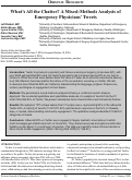 Cover page: What’s All the Chatter? A Mixed-Methods Analysis of Emergency Physicians’ Tweets