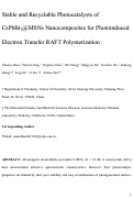 Cover page: Stable and Recyclable Photocatalysts of CsPbBr3@MSNs Nanocomposites for Photoinduced Electron Transfer RAFT Polymerization