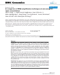 Cover page: A comparison of RNA amplification techniques at sub-nanogram input concentration