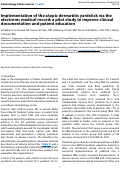 Cover page: Implementation of the atopic dermatitis yardstick via the electronic medical record: a pilot study to improve clinical documentation and patient education