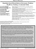 Cover page: Simulation-Based Remediation in Emergency Medicine Residency Training- A Consensus Study.