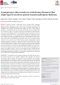 Cover page: A pangenomic atlas reveals eco-evolutionary dynamics that shape type VI secretion systems in plant-pathogenic Ralstonia.