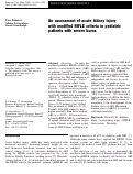 Cover page: An assessment of acute kidney injury with modified RIFLE criteria in pediatric patients with severe burns