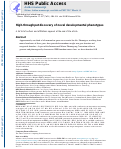 Cover page: High-throughput discovery of novel developmental phenotypes