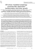 Cover page: ER stress–mediated autophagy promotes Myc-dependent transformation and tumor growth