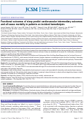 Cover page: Functional outcomes of sleep predict cardiovascular intermediary outcomes and all-cause mortality in patients on incident hemodialysis.