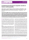 Cover page: Combinatorial interactions of genetic variants in human cardiomyopathy